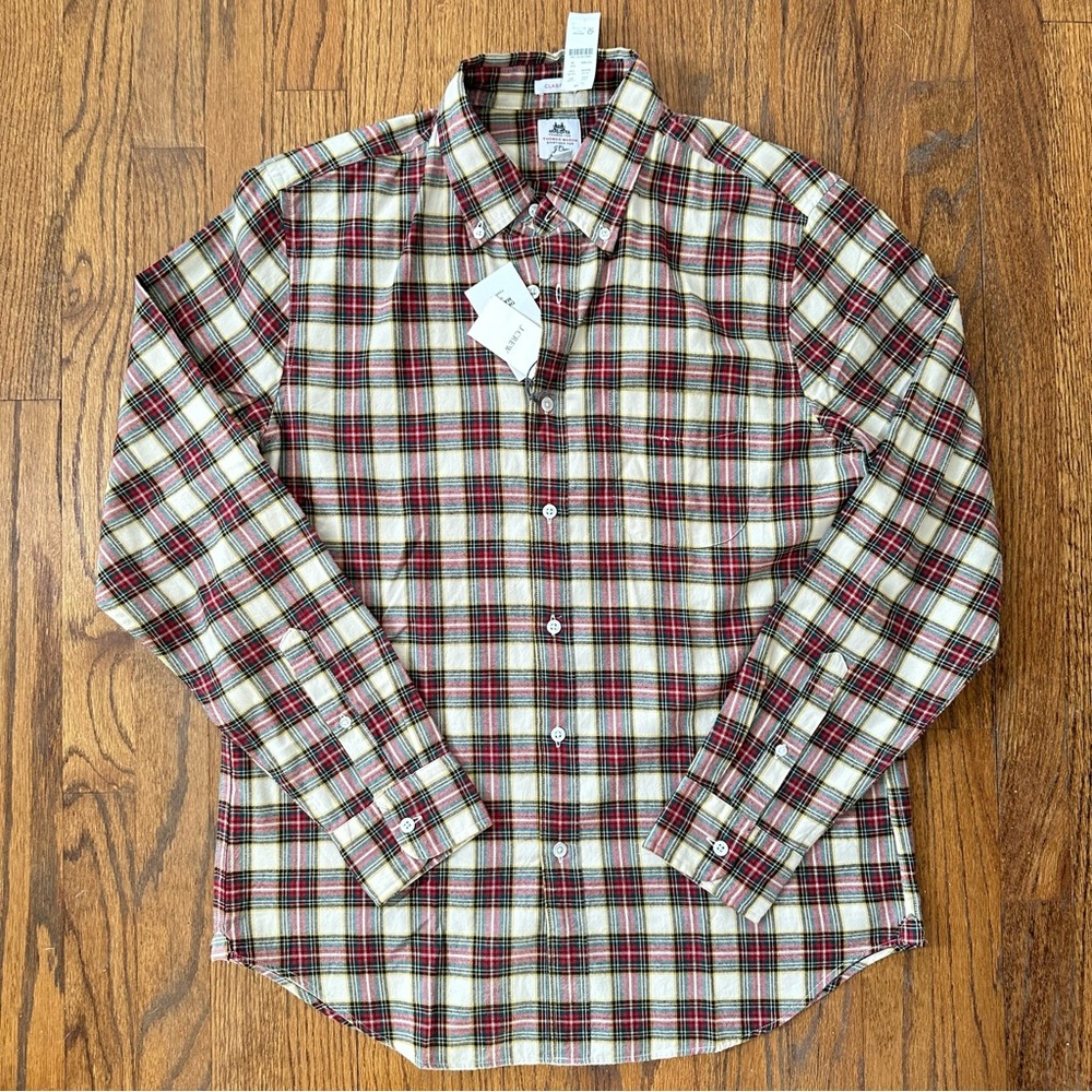 J.Crew Thomas Mason Classic Fit Flannel Shirt in “Tartan Plaid” Men’s M